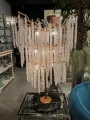 Tafellamp Waterfall - goud - glas en ijzer - 105 cm