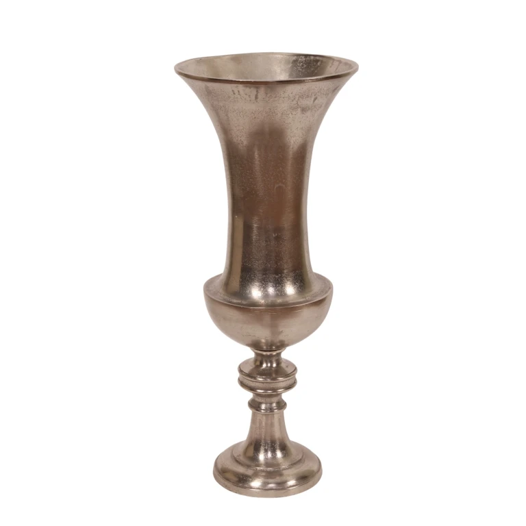 Vaas - 58 cm - zilver - aluminium