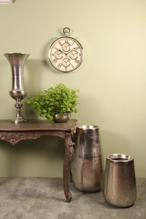 Dutch Style Bloempot 45 cm - Zilver - Aluminium
