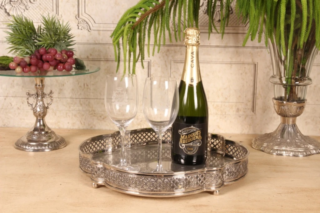 Dienblad - zilver - 39 cm