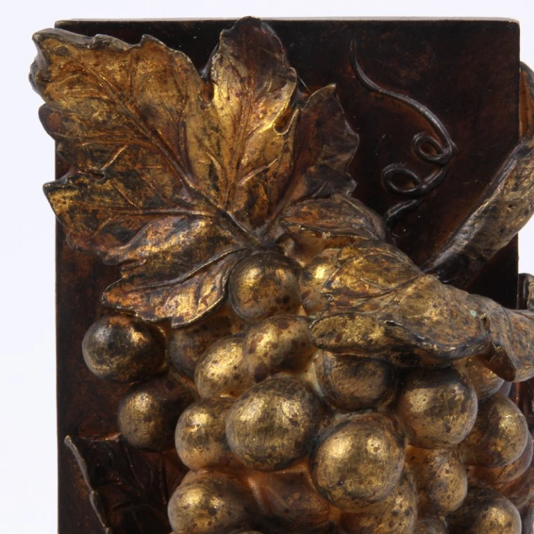 Boekensteun Druiven - goud - kunsthars - 1 stuk