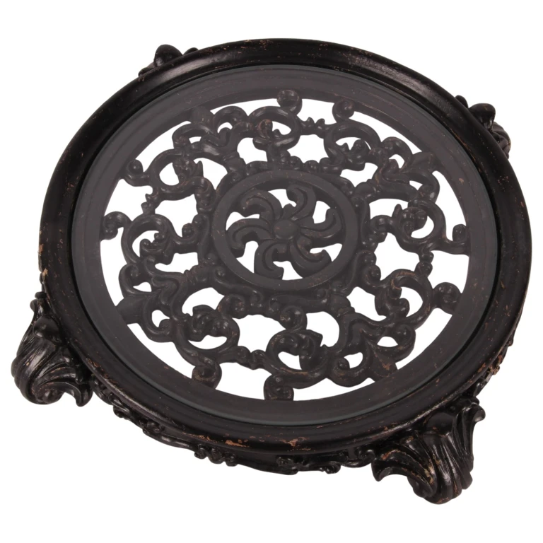 Taartplateau 29 cm zwart kunsthars - 1 stuk