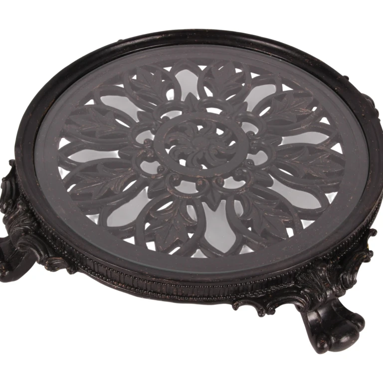 Taartplateau 35 cm zwart kunsthars - 1 stuk