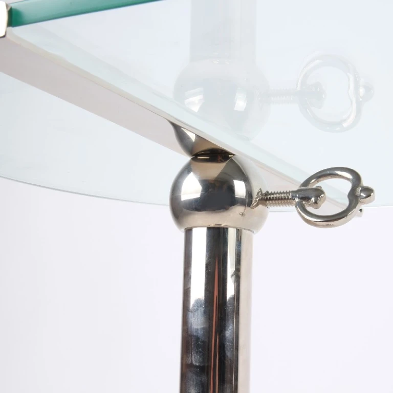 Taartplateau 90 cm zilver messing & glas