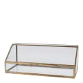 Displaybox - goud - koper en glas - 30 x 12 cm - 1 stuk