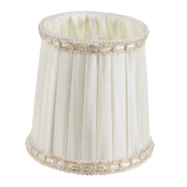 Lampenkap Victorian Mini Clip-On - 8 cm - crèmekleurig - stof