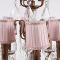 Lampenkap Victorian Clip-On Mini - 8 cm - roze - stof - 1 stuk