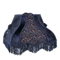Lampenkap Victorian Rechthoek - 40 cm - Blauw - Stof