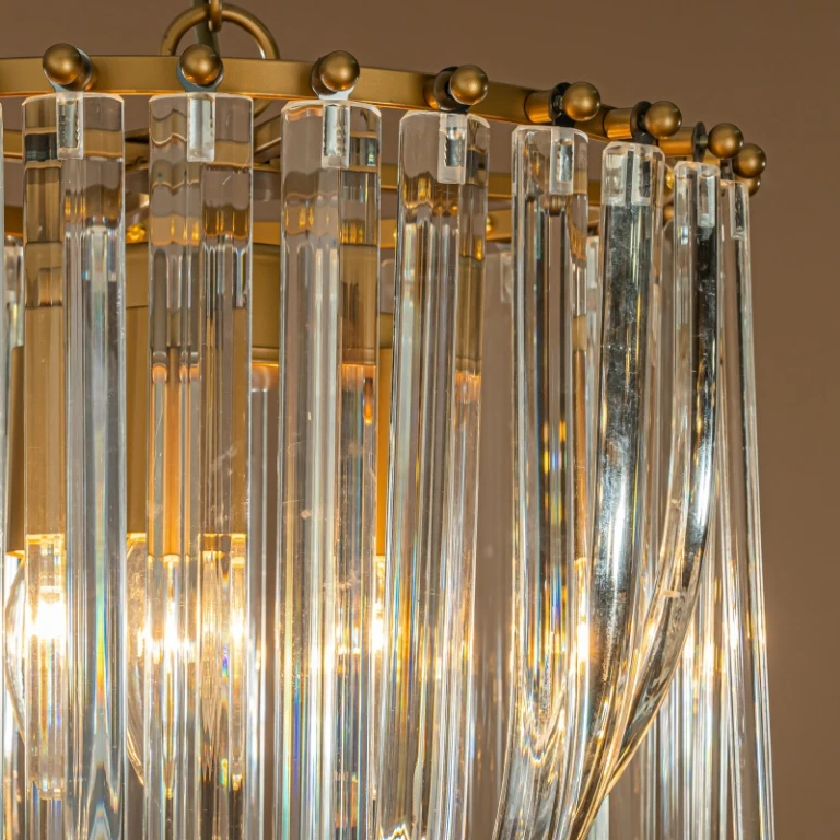 Dutch Style Kroonluchter Chelsea - 61 cm - goud - ijzer en glas
