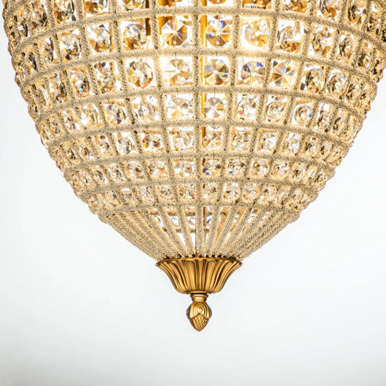 Dutch Style Kroonluchter Empire - 85 cm - Goud - IJzer & Glas