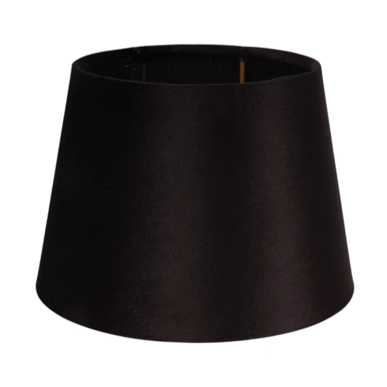 Lampenkap rond - 20 cm - zwart - stof