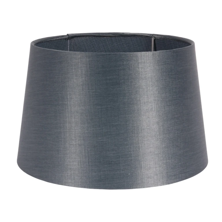 Lampenkap - rond - 30 cm - blauw - stof