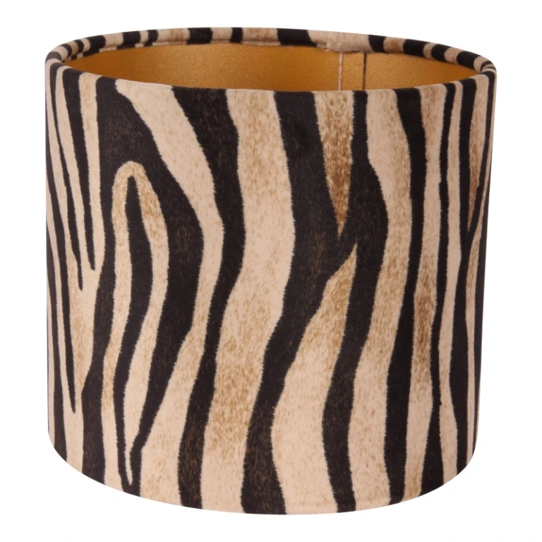 Lampenkap Zebraprint - 15 cm - Bruin - Stof