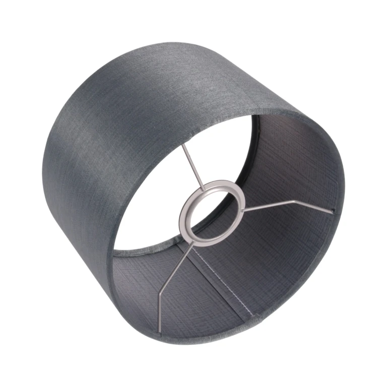 Lampenkap Cilinder - 20 cm - blauw - stof