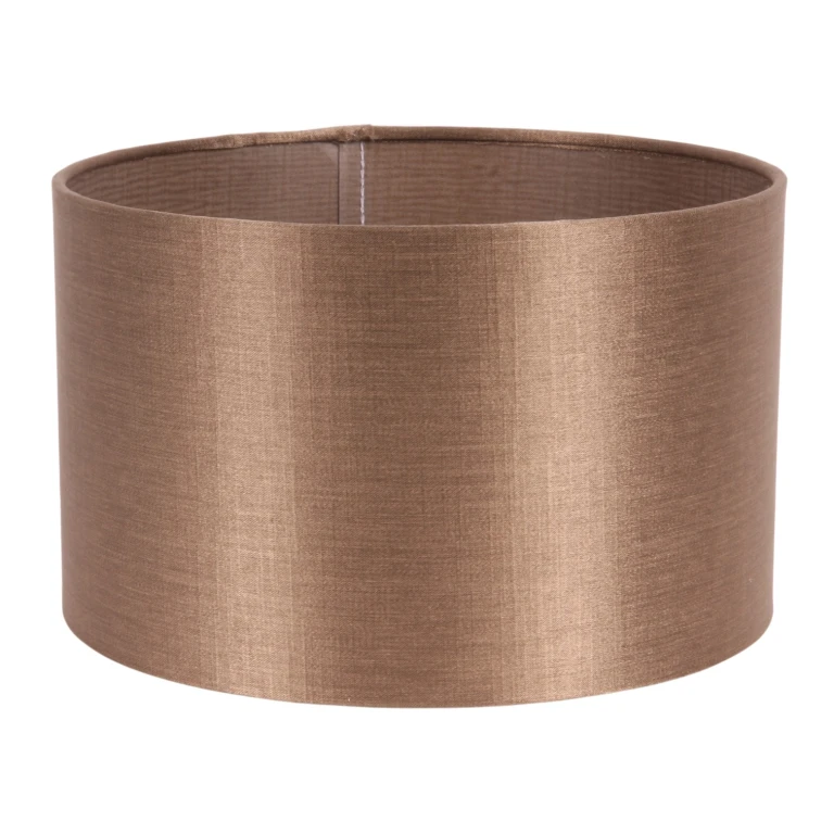 Lampenkap cilinder - 25 cm - aardebeige - stof