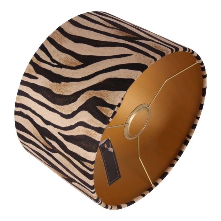 Lampenkap - Zebraprint - 25 cm - Bruin - Stof
