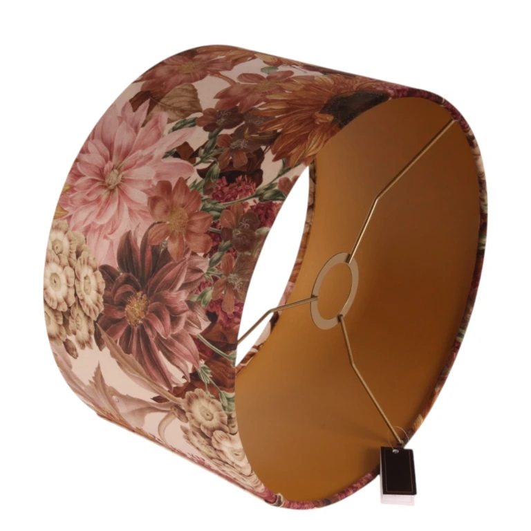 Lampenkap - Bloemenprint - 30 cm - Roze - Stof