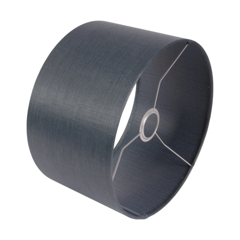 Lampenkap Cilinder - 30 cm - blauw - stof