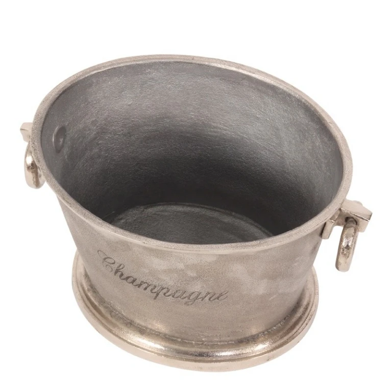 Champagnekoeler - zilver - 22 cm