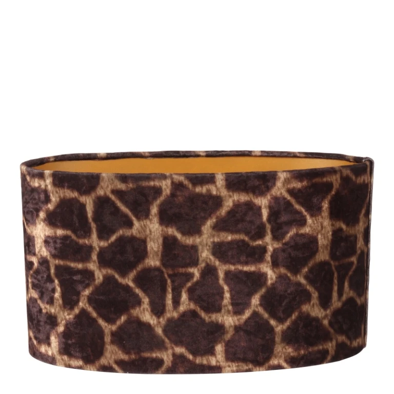 Lampenkap - Girafprint - 35 cm - Bruin - Stof
