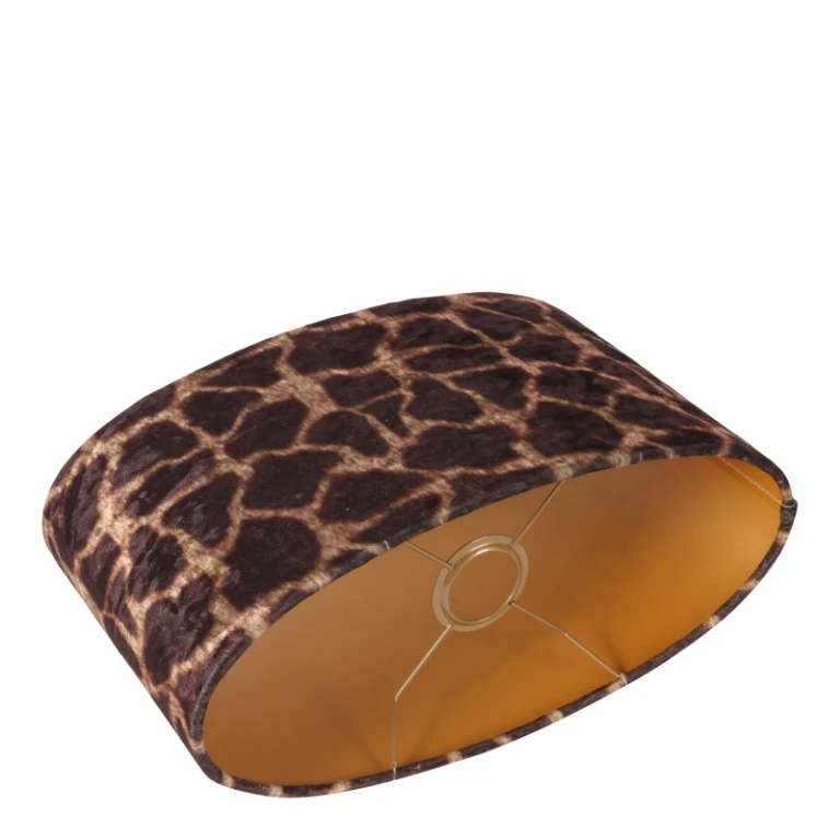 Lampenkap - Girafprint - 35 cm - Bruin - Stof