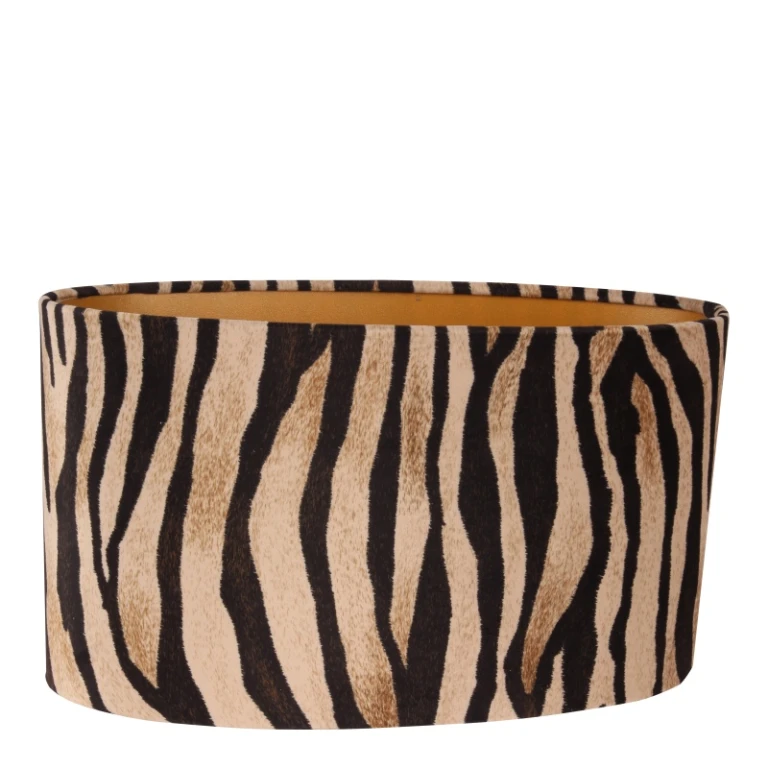 Lampenkap - Zebraprint - 35 cm - Bruin - Stof