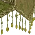 Lampenkap Victorian Dome Scallop - 33 cm - groen - stof