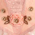 Lampenkap Victorian - 40 cm - roze - stof