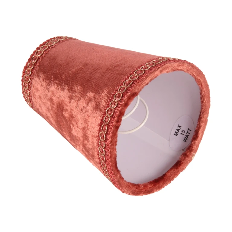Lampenkap - 9 cm - rood - stof