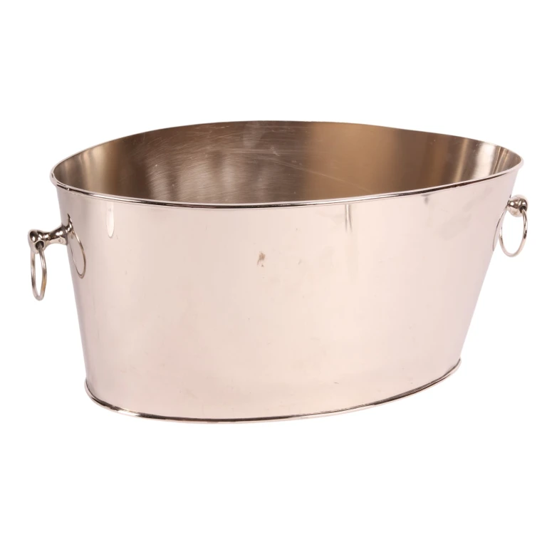 Champagnekoeler - zilver - messing - 21 cm