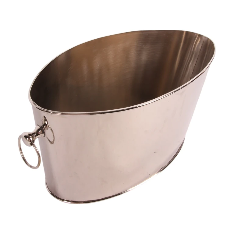 Champagnekoeler - zilver - messing - 21 cm