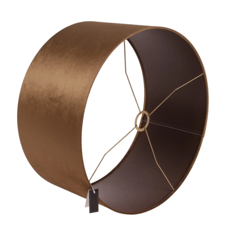 Lampenkap Cilinder - 50 cm - Goud - Stof