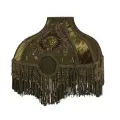 Lampenkap Victorian Vierkant - 34 cm - groen - stof