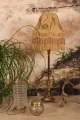 Lampenkap Victorian - 28 cm - goud - stof
