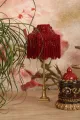 Lampenkap Victorian Dome - 18 cm - rood - stof