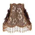 Lampenkap Victorian - 29 cm - bruin - stof