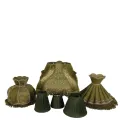 Lampenkap Victorian Dome Crown - 14 cm - Groen - Stof