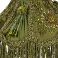 Lampenkap - 19 cm - groen - stof