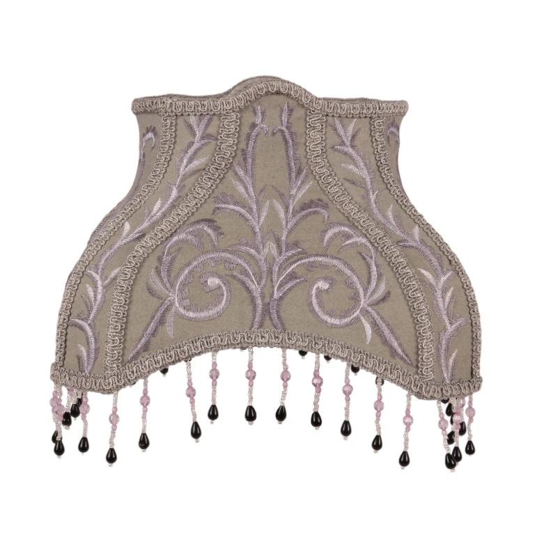 Lampenkap Victorian - 30 cm - grijs - stof